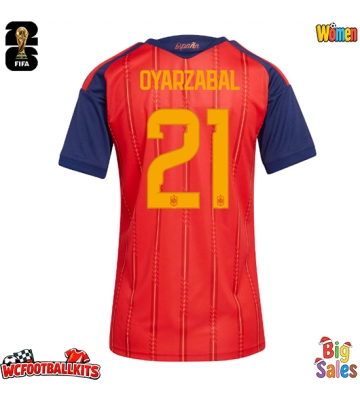Spain Mikel Oyarzabal #21 Replica Home Stadium Shirt for Women World Cup 2026 Short Sleeve